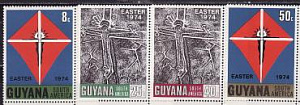Гайана, 1974, Пасха, 4 марки